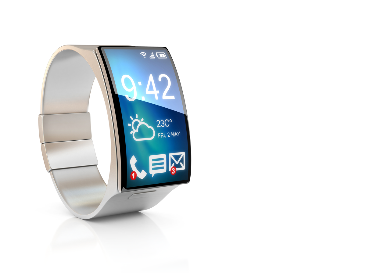 Image of a smart watch with applications. 